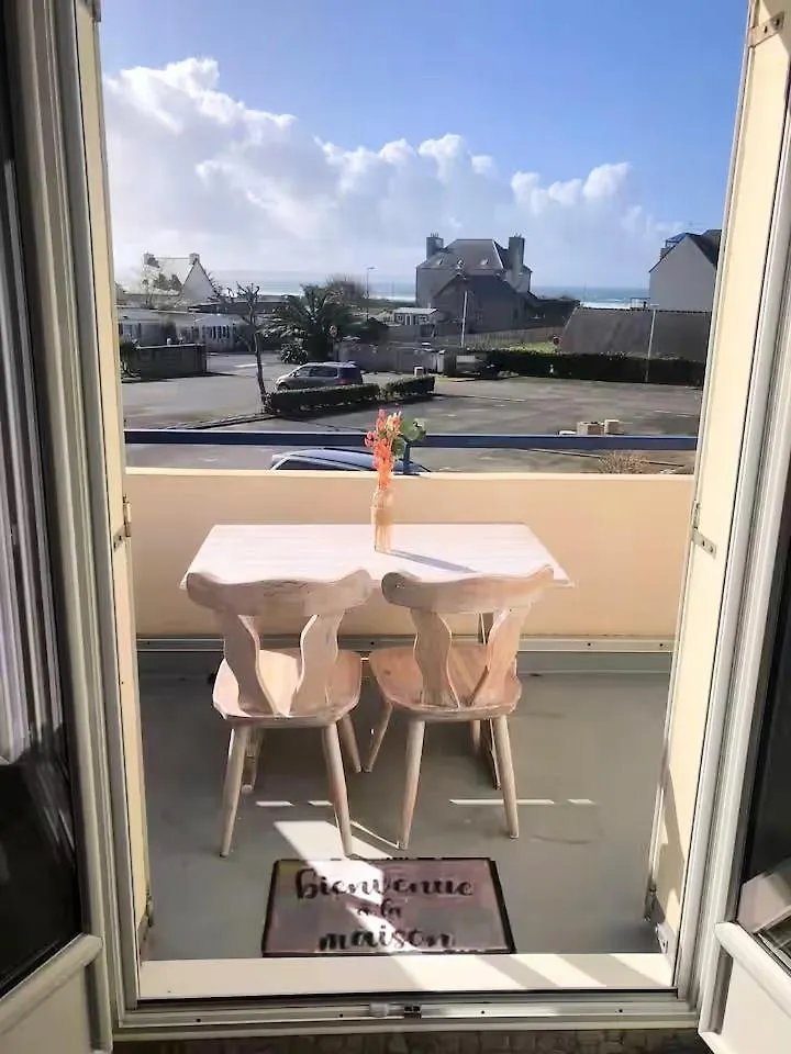 Charmant Duplex Avec Belle Vue Mer La Plage A 100 M Saint-Nic Apartamento